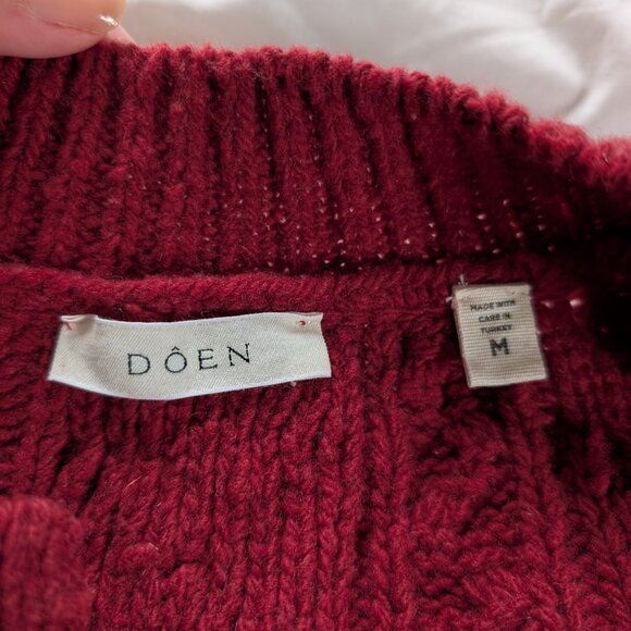 Doen Red Cable Knit Sweater - Picture 6 of 8
